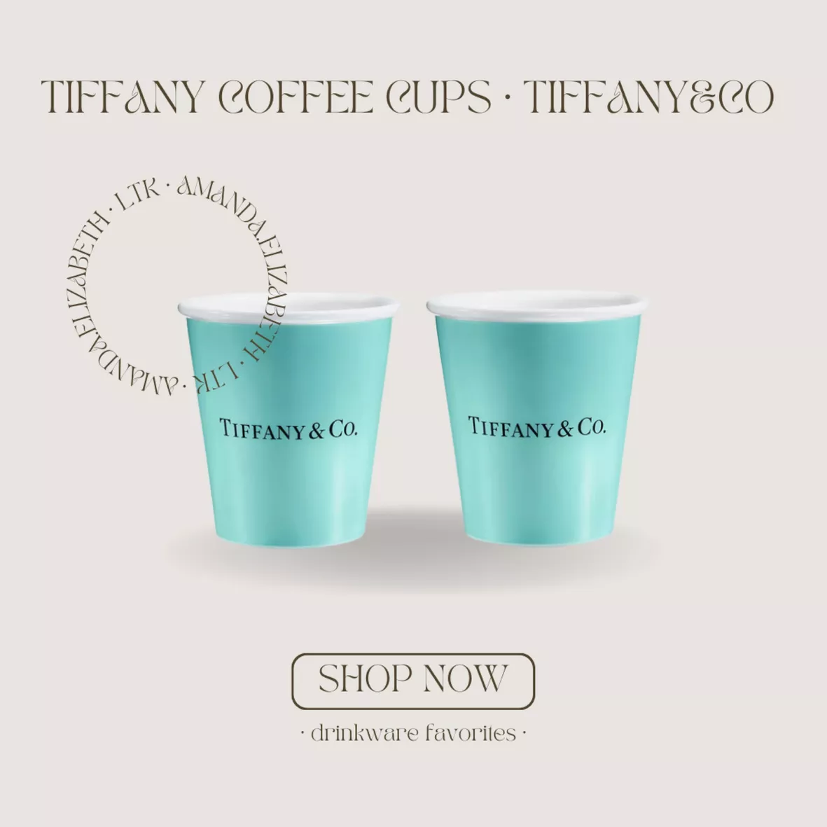 Shop Tiffany Blue Colored Paper Cups in Bone China
