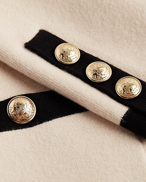 Tipped Novelty Button Sweater Jacket | Express