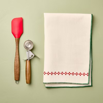 3pc Baking Bundle Spatula with Cookie Scoop and Kitchen Towel - Hearth & Hand™ with Magnolia | Target