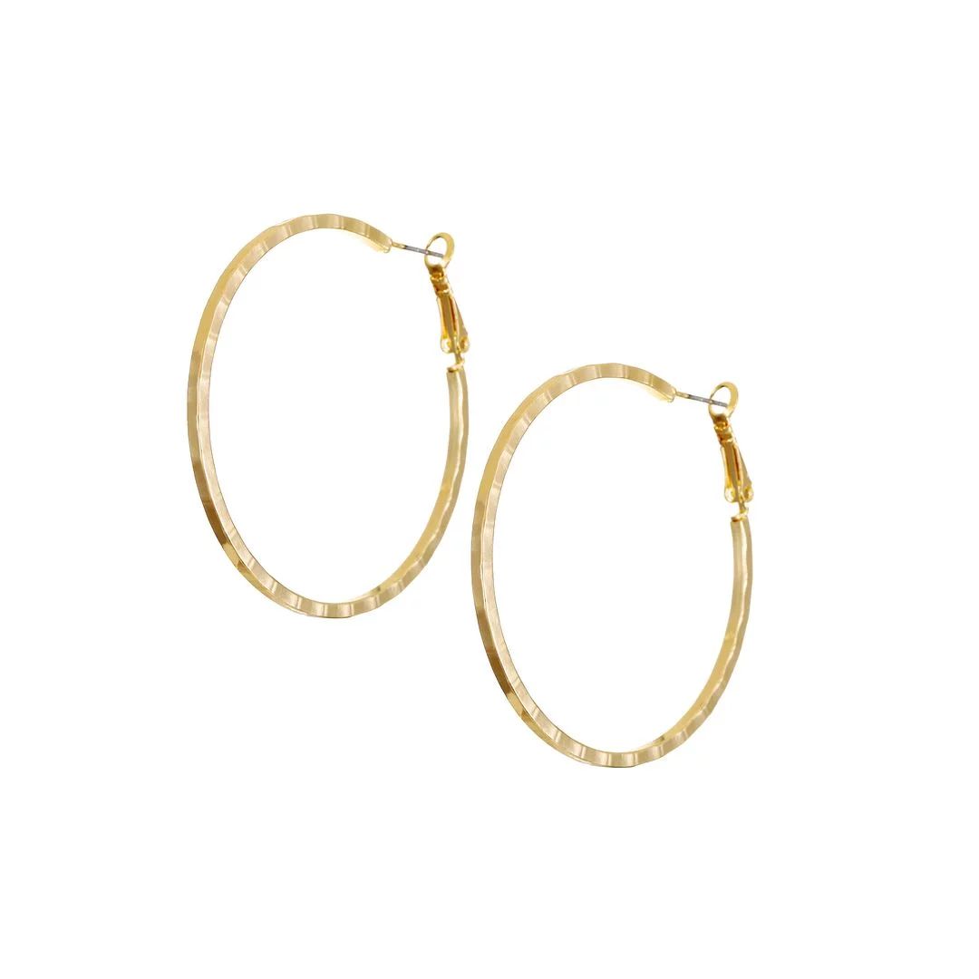 Time and Tru Womens Gold 2.5" Hoop Earrings, 1 Pair | Walmart (US)