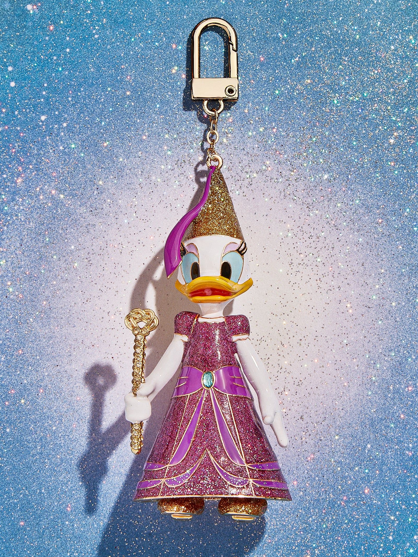 Daisy Duck Disney Bag Charm - Glow-In-The-Dark Daisy Duck Princess | BaubleBar (US)