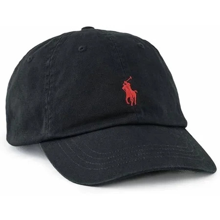 Polo Ralph Lauren Men's Chino Sport Cap, RL Black/RL2000 Red, One Size | Walmart (US)