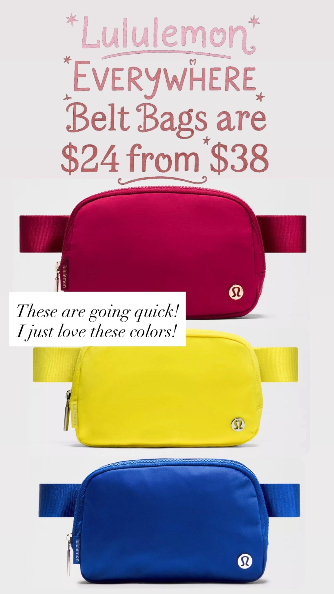 Lululemon belt bags are only $24 from $38!!! 

#LTKSaleAlert