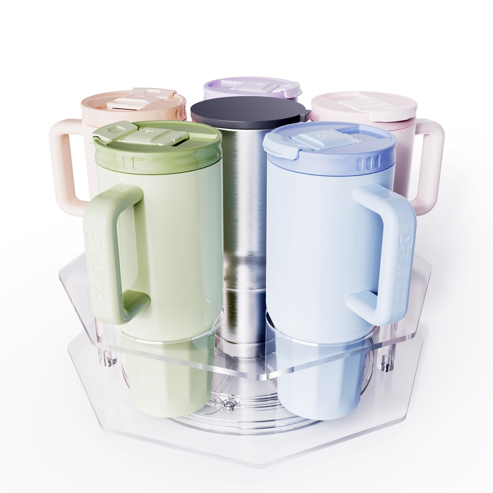 Water Bottle Organizer for Stanley 20/30/40oz, Rotating Stanley Cup Organizer Holder, Tumbler Bot... | Amazon (US)