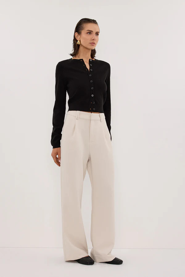 MONACO BLACK LONG SLEEVE CARDIGAN | DISSH