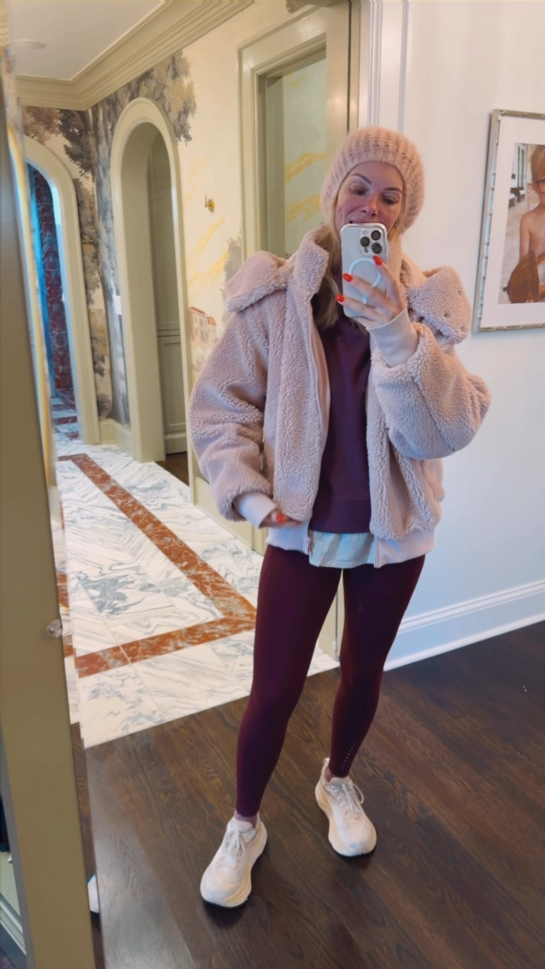 This Sherpa jacket is my fave to workout in during winter! + my go-to fleece-lined leggings for the full bundle when it’s 28 degrees outside! 

#LTKActive #LTKOver40 #LTKFitness