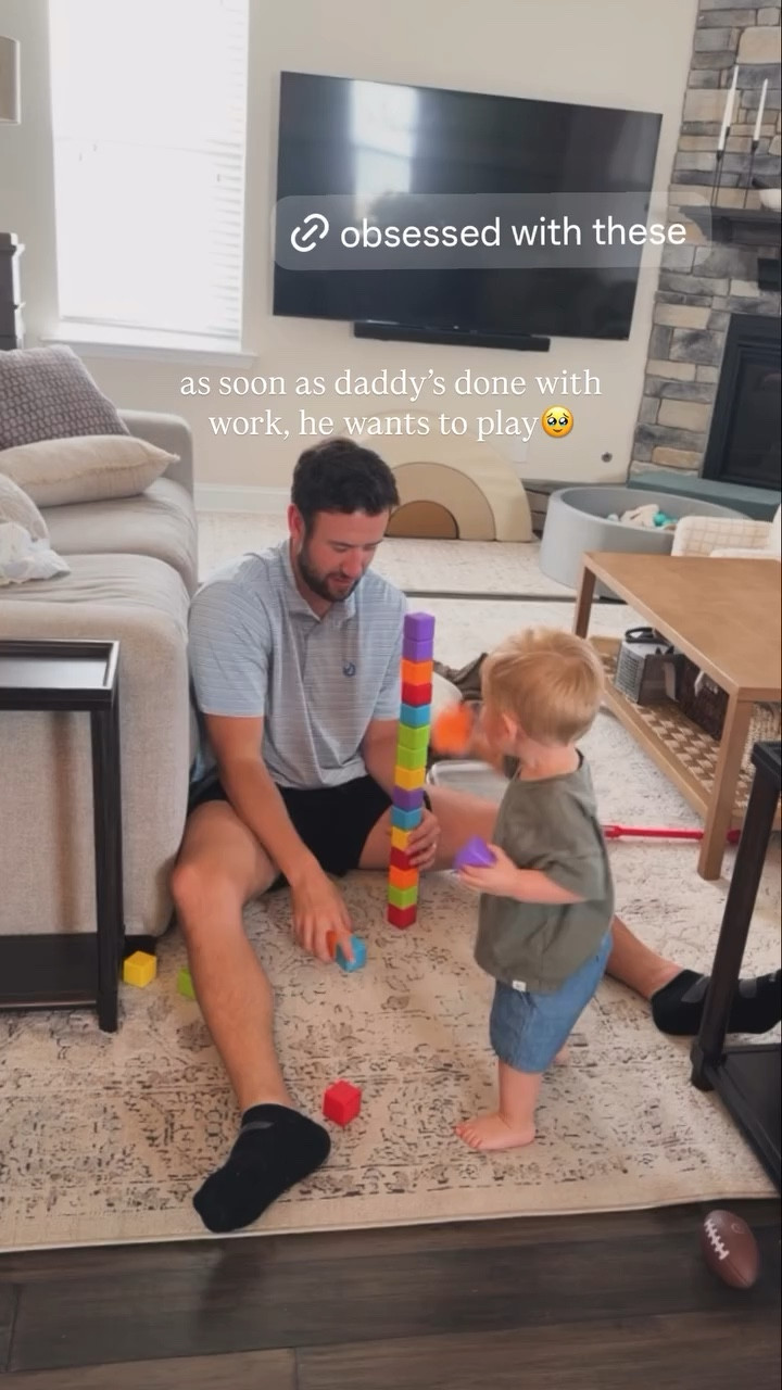 as soon as daddy’s done with work, he wants to play🥹