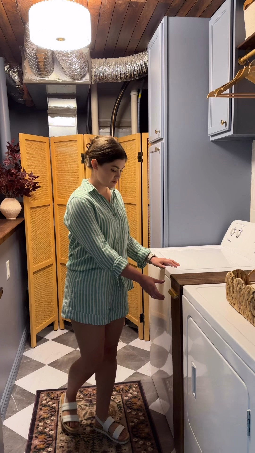 DIY laundry room storage cart for between your washer and dryer!

#LTKHome