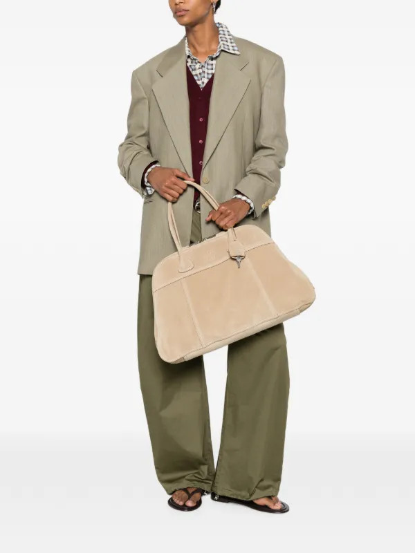 logo-embossed suede tote bag | Farfetch Global