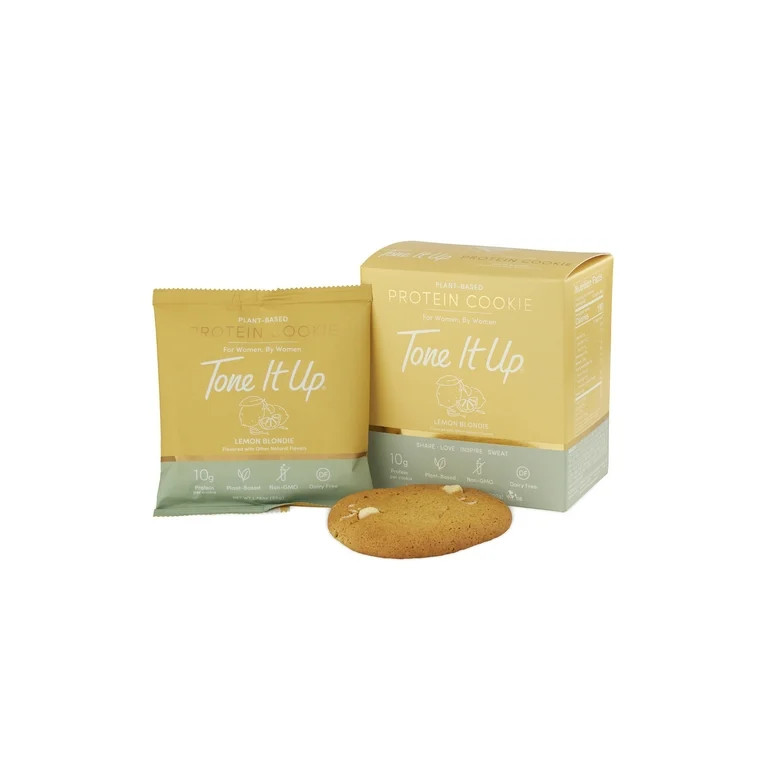 Tone It Up Plant Based Protein Cookies, Lemon Blondie, 10g Protein, 4 Count | Walmart (US)
