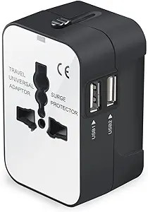 Travel Adapter, Universal International All-in-One Worldwide Travel Adaptor Wall Charger AC Power... | Amazon (US)