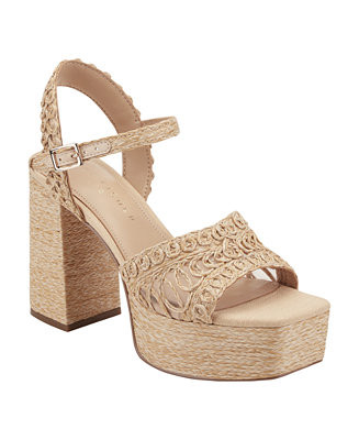 Marc Fisher LTD Women's Chayse Block Heel Platform Sandals - Macy's | Macy's