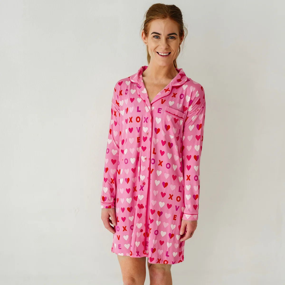 Pink XOXO Women's Sleep Shirt | Little Sleepies