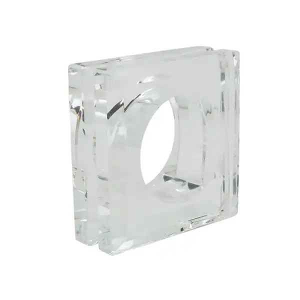 Glass Crystal Doubled Block Napkin Ring - set of 4 pcs - Bed Bath & Beyond - 18147864 | Bed Bath & Beyond