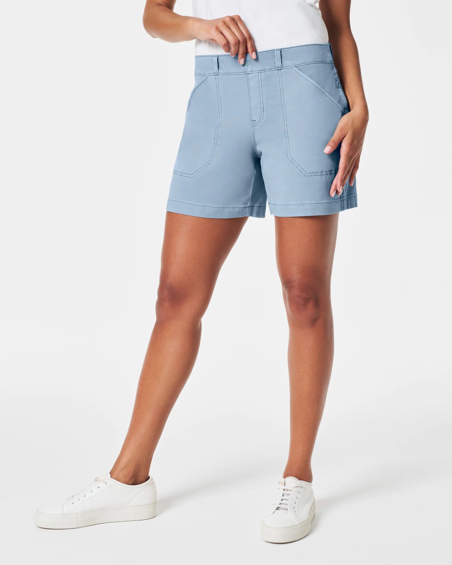 Stretch Twill Shorts, 6 | Spanx