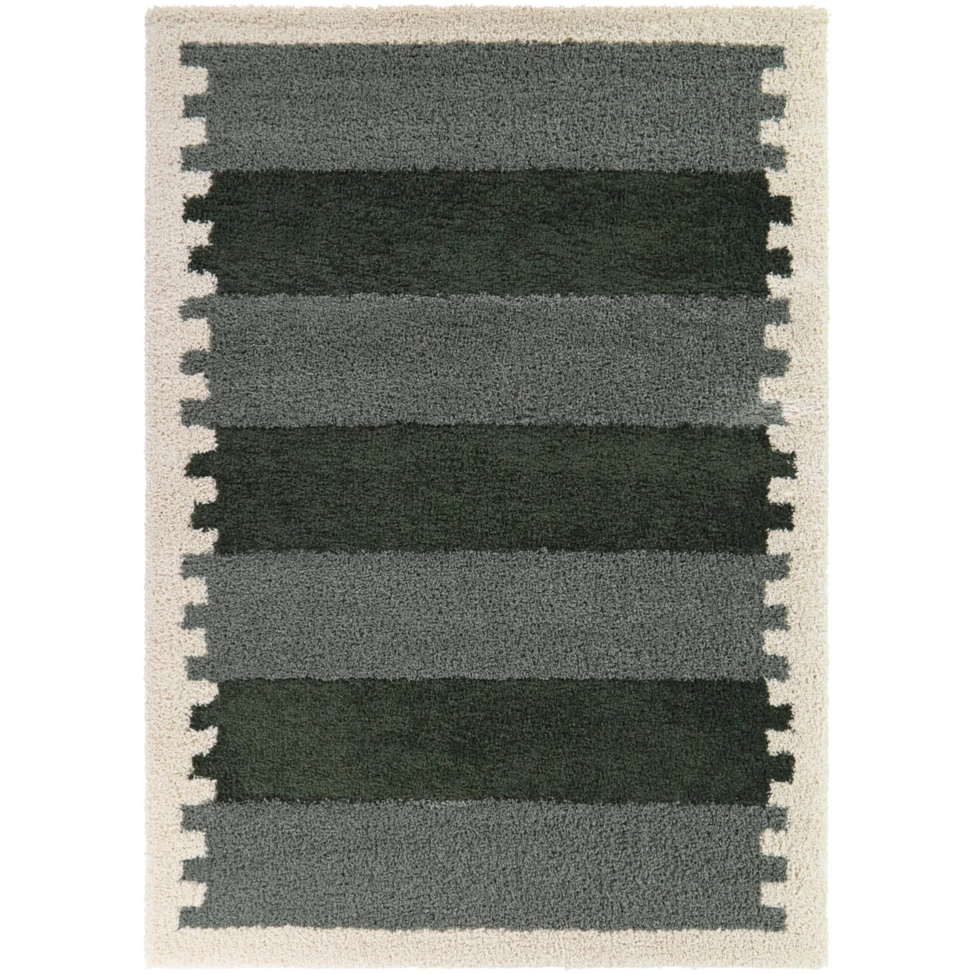 Caproni Grey Transitional Striped Area Rug | Wayfair North America