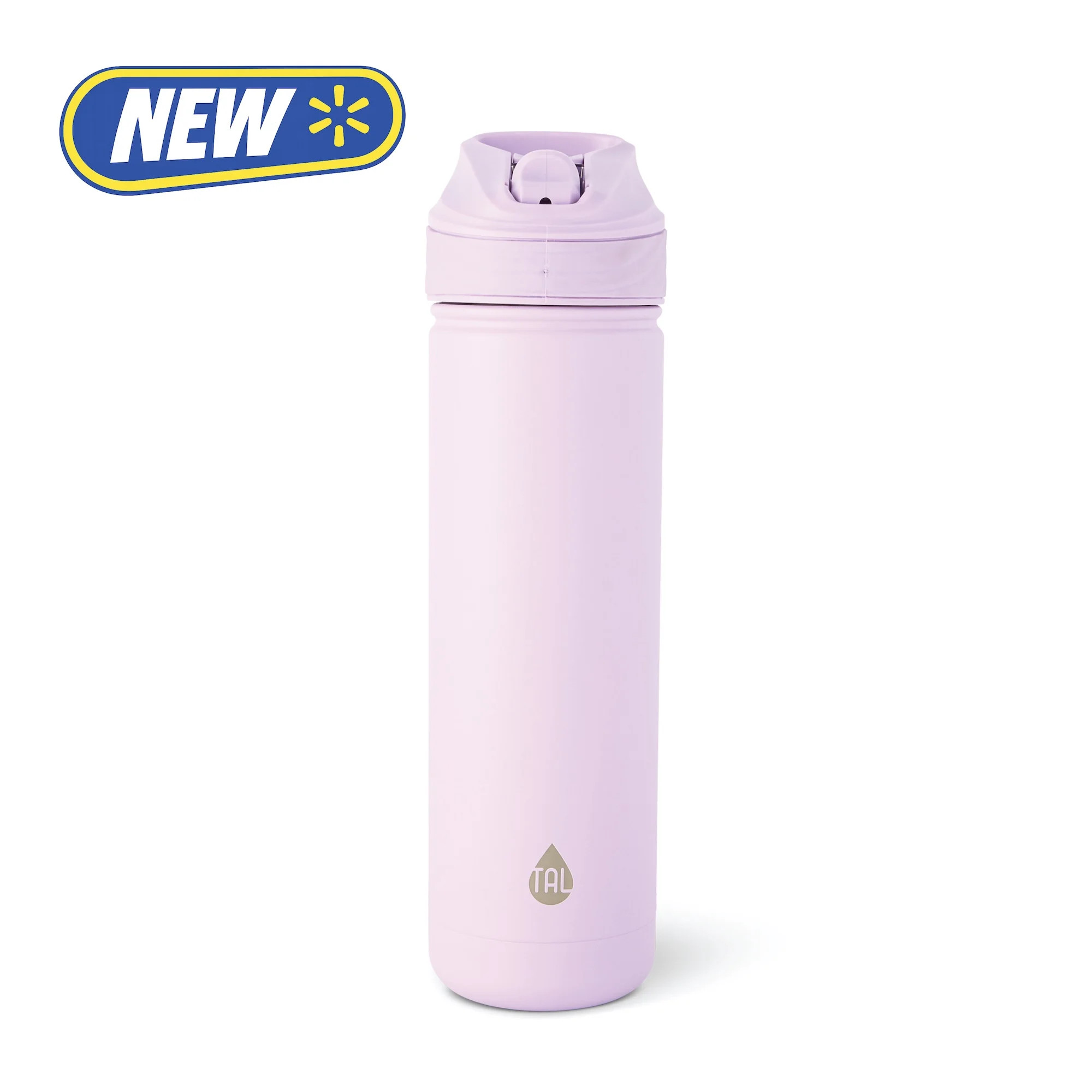 TAL 26oz Stainless Steel Ranger Water Bottle with Easy Sip Straw, Lavender | Walmart (US)