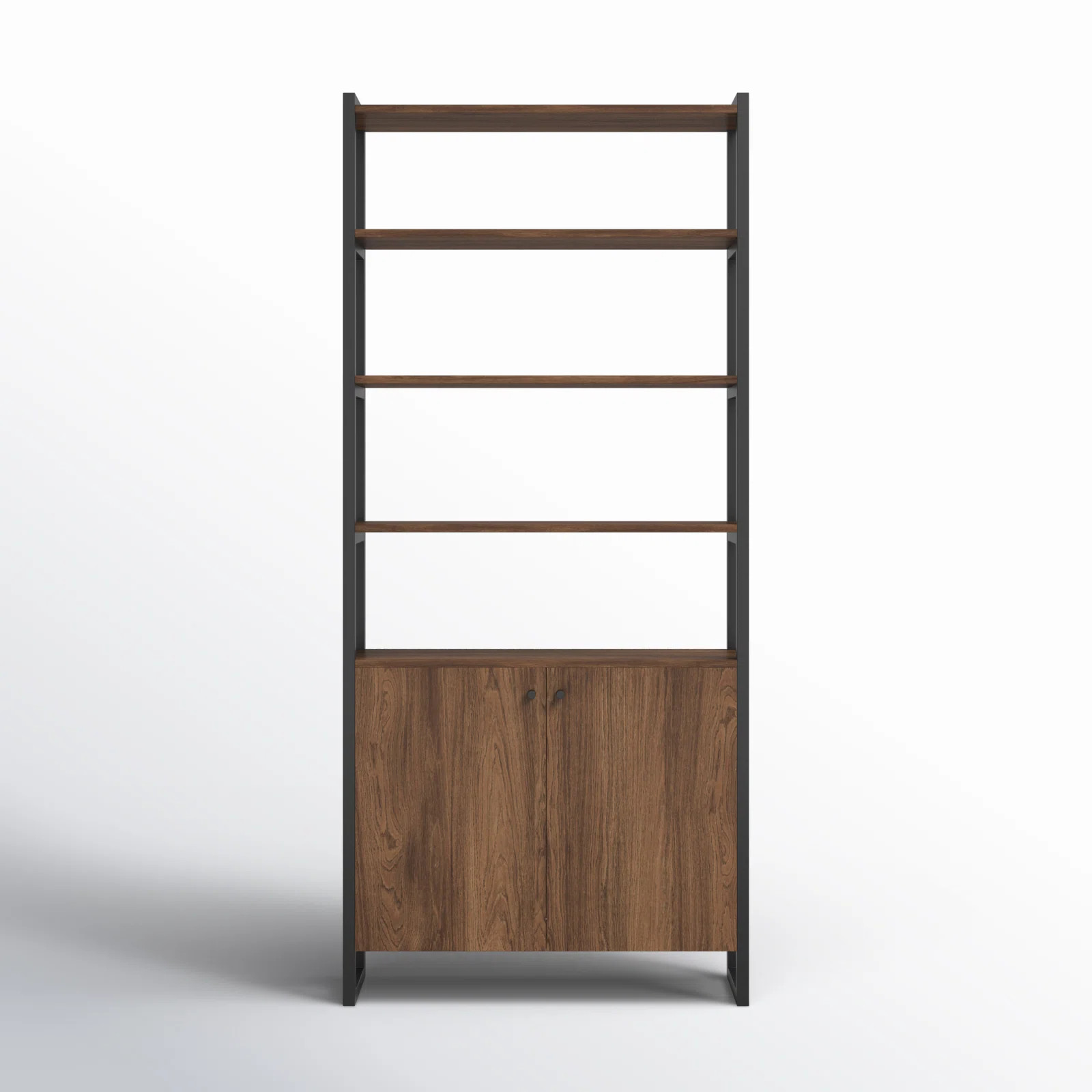 Redford 3- Tier 1 Door White Narrow Bookcase Etagere | AllModern