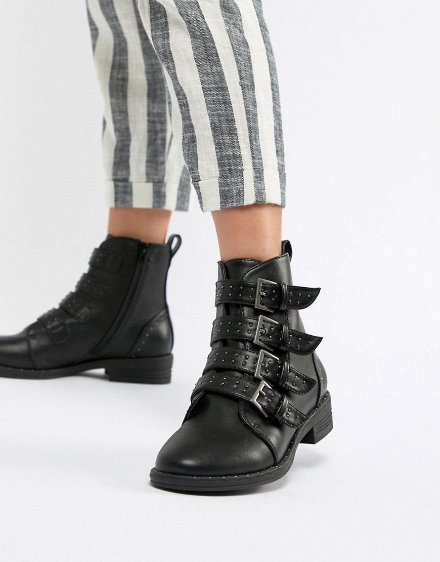 ASOS DESIGN Ackton Studded Ankle Boots - Black | ASOS US