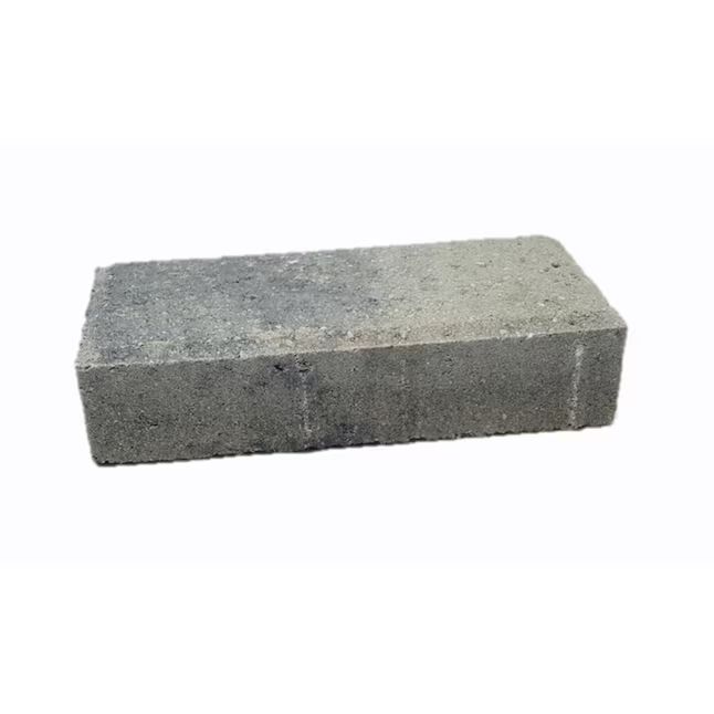 8-in L x 4-in W x 2-in H Rectangle Gray/Charcoal Concrete Patio Stone | Lowe's