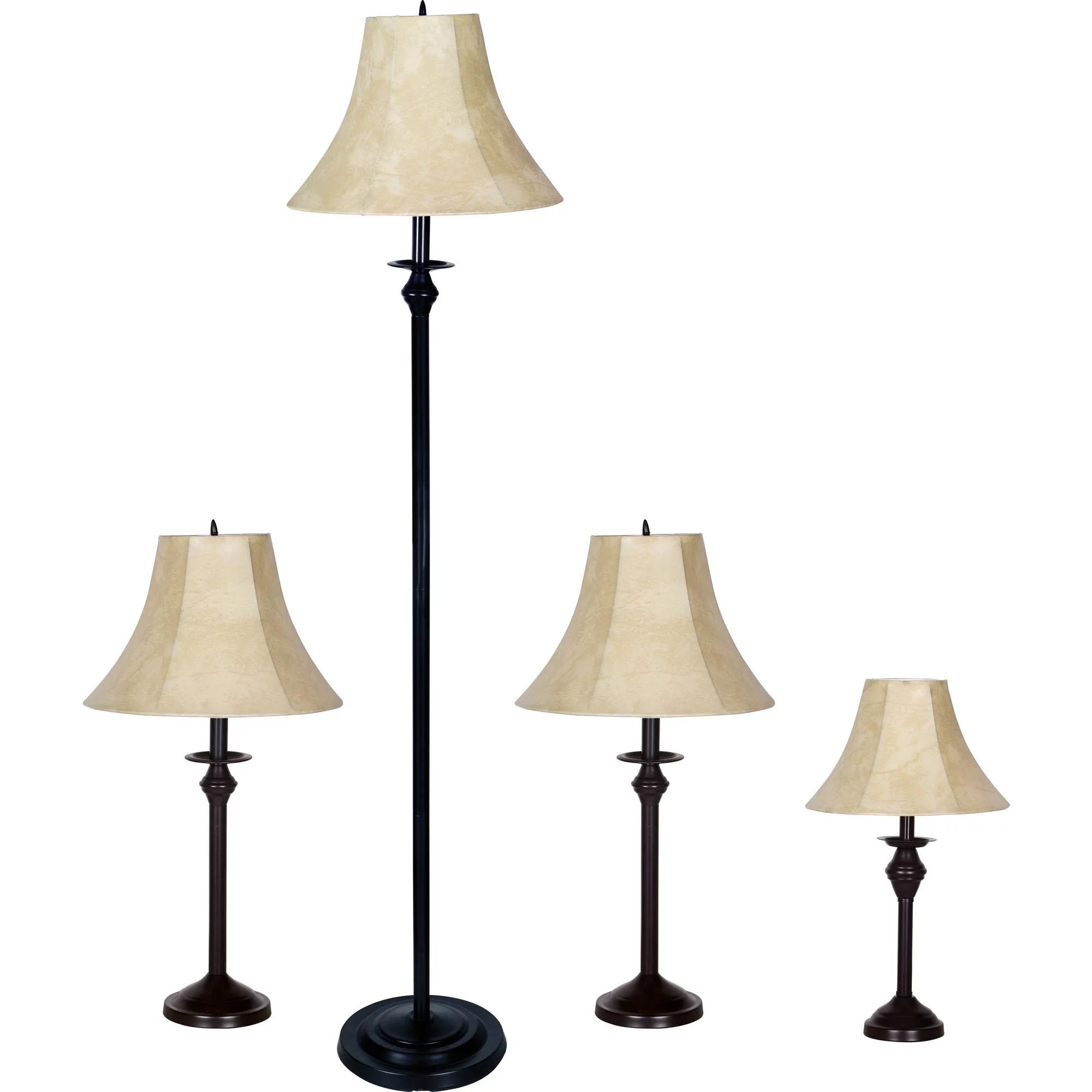 Better Homes & Gardens Traditional 4-Piece Table and Floor Lamp Set, Bronze | Walmart (US)