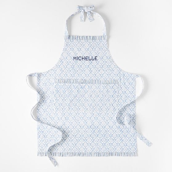 Block Print Ruffle Apron | Mark and Graham