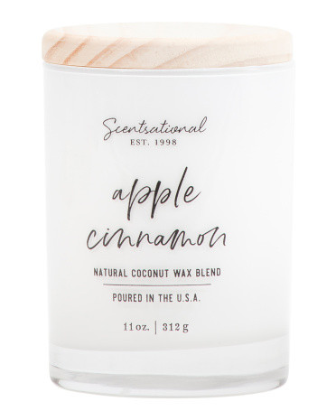 Made In Usa 11oz Apple Cinnamon Scented Candle | TJ Maxx