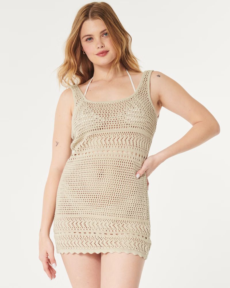 Women's Crochet-Style Cover Up Dress | Women's Dresses & Rompers | HollisterCo.com | Hollister (US)