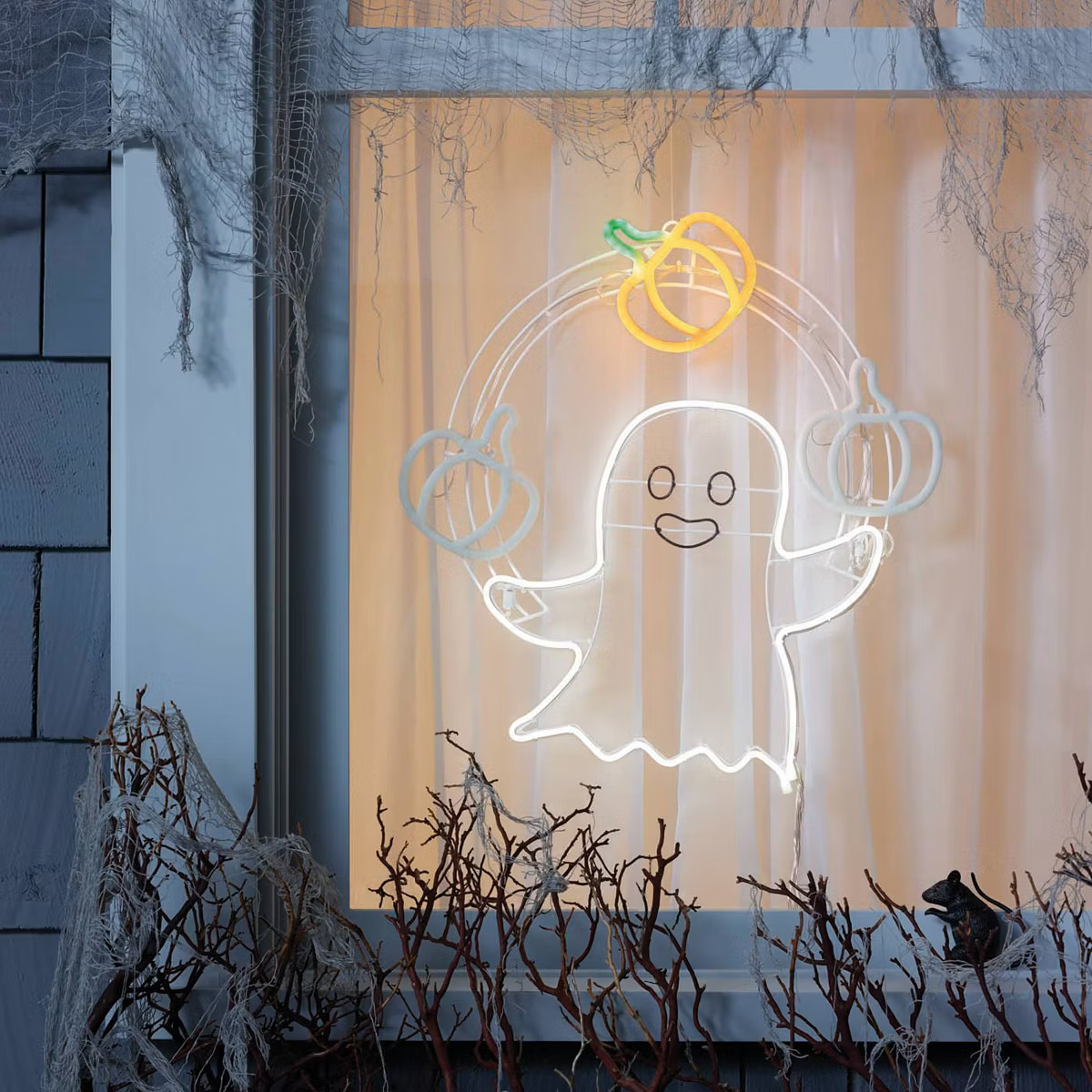 18" Faux Neon Ghost with Juggling Motion Halloween Novelty Silhouette Light - Hyde & EEK! Boutiqu... | Target