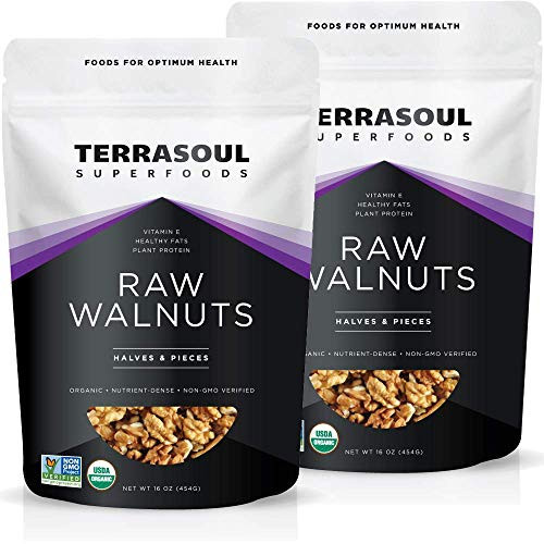 Terrasoul Superfoods Organic Raw Walnuts, 2 Lbs (2 Pack) - Chandler Variety | Fresh | Light Color | Amazon (US)