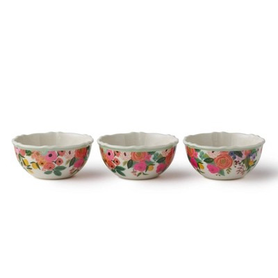 Rifle Paper Co. Garden Party 3pc Melamine Snack Bowl Set | Target