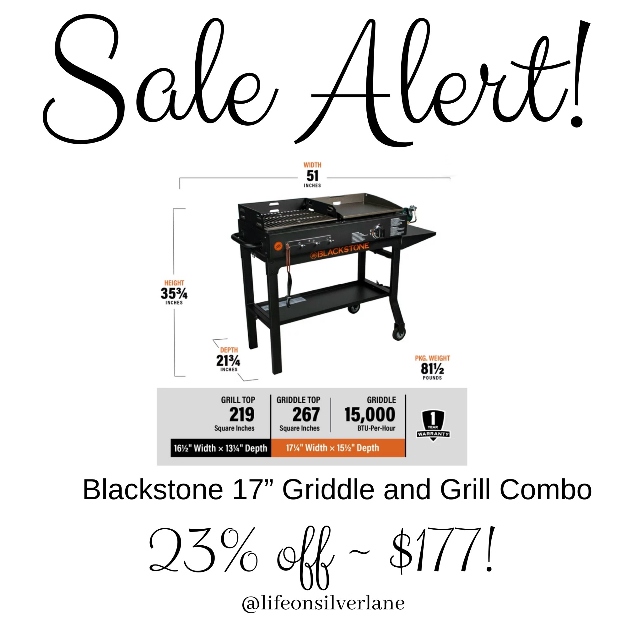 Blackstone Sale Alert!
We love our Blackstone when we are camping. This griddle and grill option is perfect for those who aren’t 100% team griddle!

#blackstone #camping #campinglife #rvlife #rvliving #outdoorliving #healthyeating #healthyliving

#LTKSeasonal #LTKsalealert #LTKSale