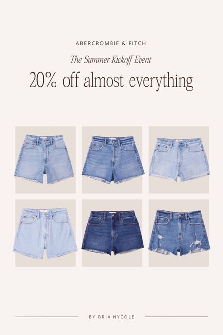 annual summer kickoff event is starting at abercrombie — 20% off almost everything and EXTRA 15% OFF select styles 🙌🏼





#abercrombie #denim #shorts #sale #salealert #denimshorts #summer #spring

#LTKsalealert #LTKunder50 #LTKSeasonal