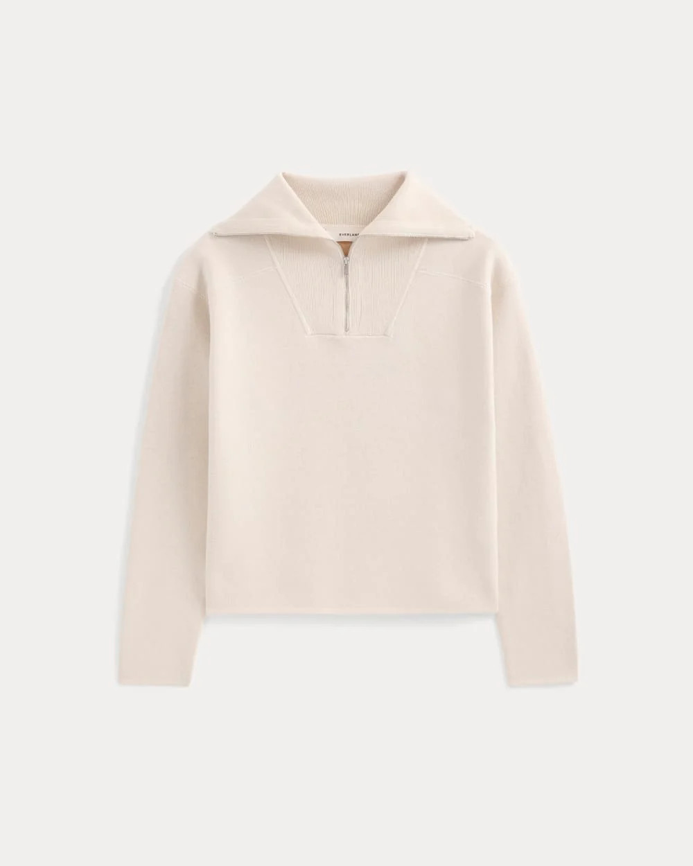 Double Knit Half-Zip in Cotton Merino | Bone/Cream/Sand/Light Camel | Everlane