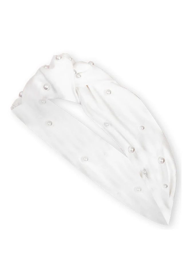 It's About Time White Pearl Headband | Pink Lily
