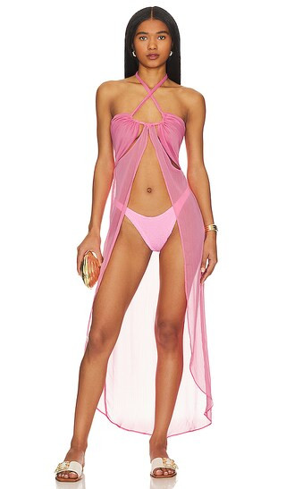 The Inara Maxi Top in Pink | Hot Pink Top | Pink Swim Cover Up | Pink Maxi Top | Pink Outfit | Revolve Clothing (Global)