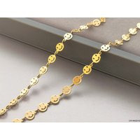 14K Gold Happy Face Emoji Chain/ 6mm Smile Golden Smiley Bracelet Necklace Chains Jewelry Supply Acc | Etsy (US)