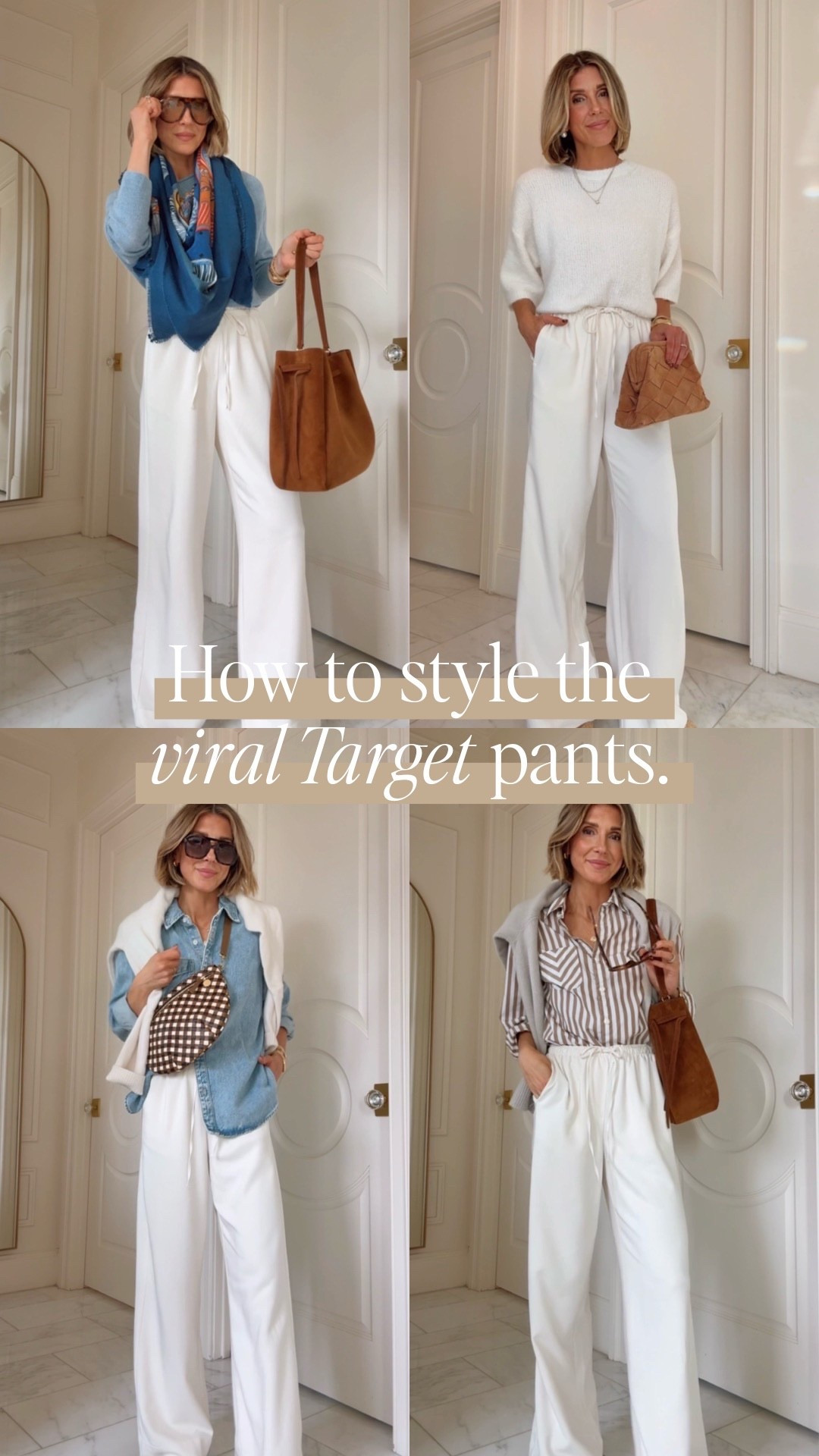 5 ways to wear these AMAZING $30 @Target wide-leg pants 🤍
They look just like the Aritzia ones but for a fraction of the price 🙌
I’m 5’7” wearing a size small and they fit true to size.

#LTKootd
