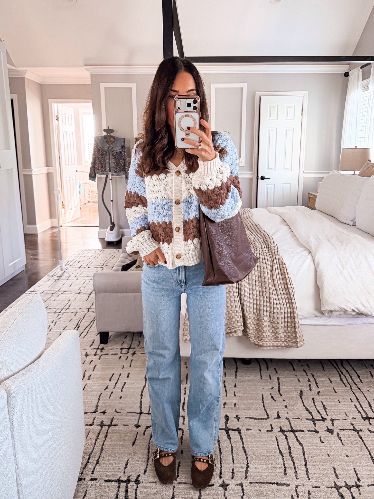 This striped cardigan is the cutest mix of blue, brown + cream 💙🤎 Cozy and soft — wearing size small. And 25 short in the jeans 

Follow my LTK @mrscasual on the @shop.LTK app to view this post and get my exclusive app-only content!

#LTKSeasonal #LTKSaleAlert #LTKOver40