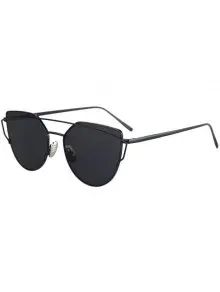 Metal Bar Black Frame Sunglasses | ZAFUL (Global)