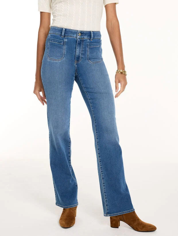Knit Denim Bootcut Jeans - Jules Wash | Talbots