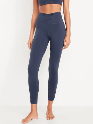 High-Waisted StudioSmooth Ruched Leggings | Old Navy (US)