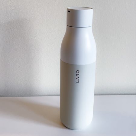 The LARQ Bottle PureVis™ is the world's first self-cleaning water bottle and water purification system. It uses PureVis technology to eliminate up to 99%* of bio-contaminants such as E. coli from your water and bottle. (*Based on elimination 99.8% of E.coli in a 20-second cycle for all LARQ Bottles)