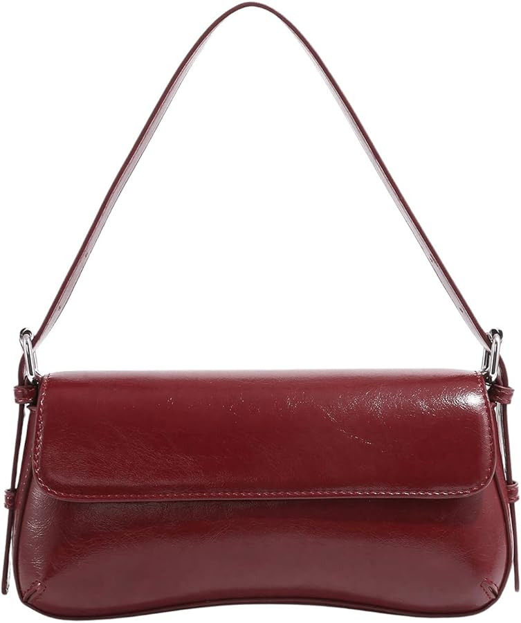 Verdusa Women's Y2K Trendy Purse Hobo Bags Faux Oiled Leather Tote Handbag Flap Underarm Shoulder... | Amazon (US)