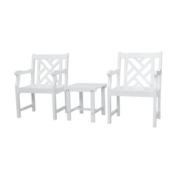 Bradley Outdoor Patio Wood 3-Piece Conversation Set | Walmart (US)