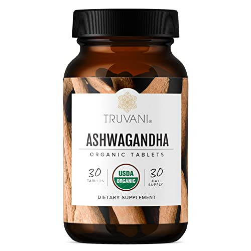 Truvani Organic Ashwagandha | Daily Energy, Positive Mood Support, Supports Brain Health | Supports Muscle Growth and Endurance | Healthy Sleep Support | Non-GMO | 30 Day Supply | Amazon (US)
