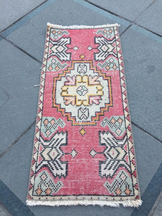 pink turkish rug / vintage oushak rug / antique rug / bohemian rug / area rug / bedroom rug / tri... | Etsy (US)