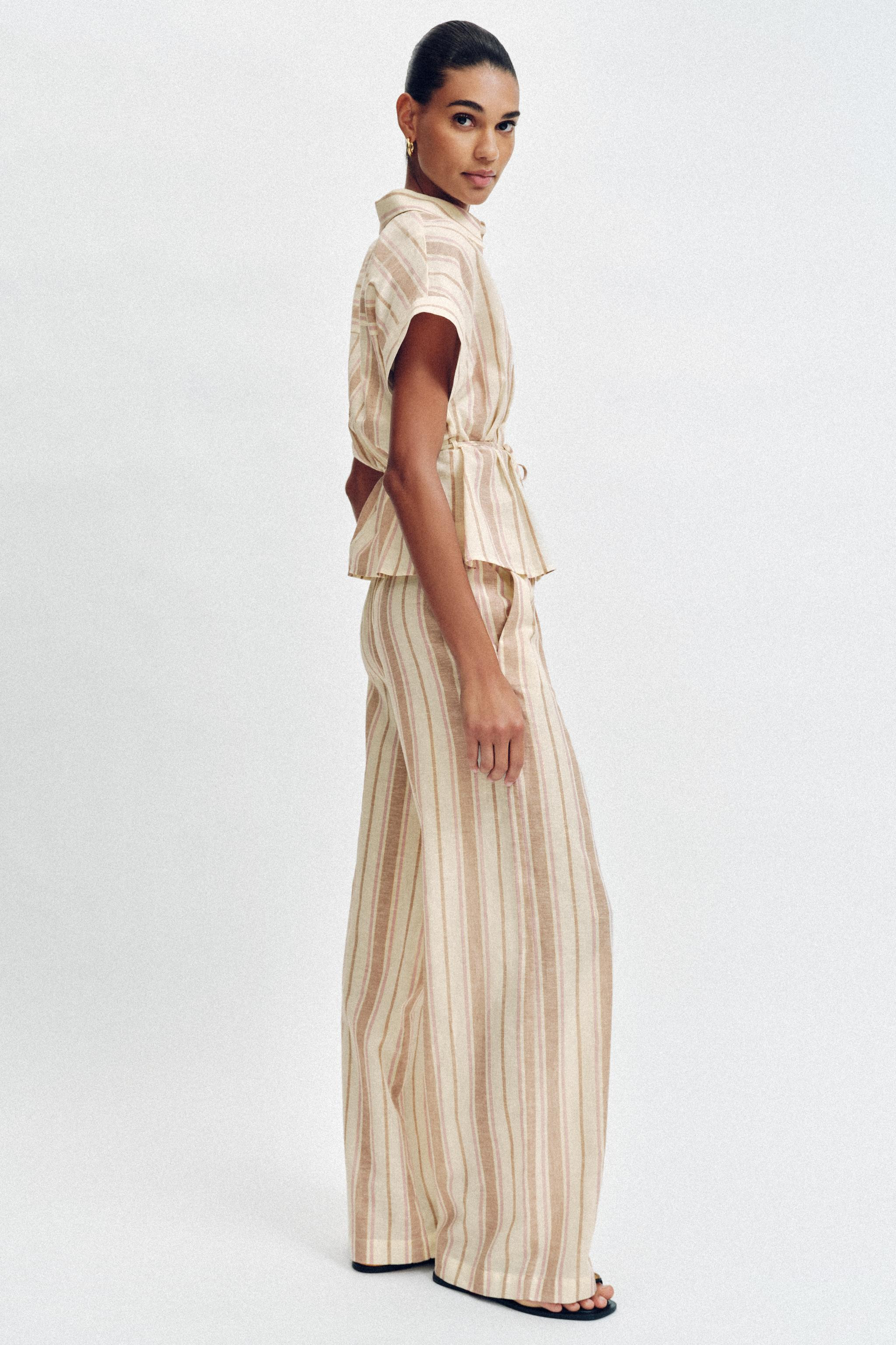 STRIPED METALLIC THREAD SHIRT | Zara UK