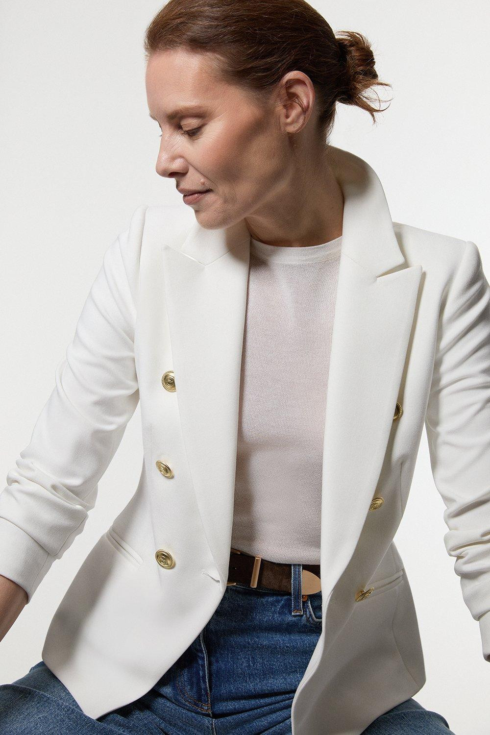 Tailored Button Military Blazer | Karen Millen US