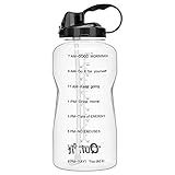 QuiFit 1 Gallon Water Bottle with Straw and Time Marker Leak Proof BPA Free Reusable Large Capacity  | Amazon (US)